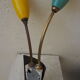 Apply wall brass and iron enameled italy 1950