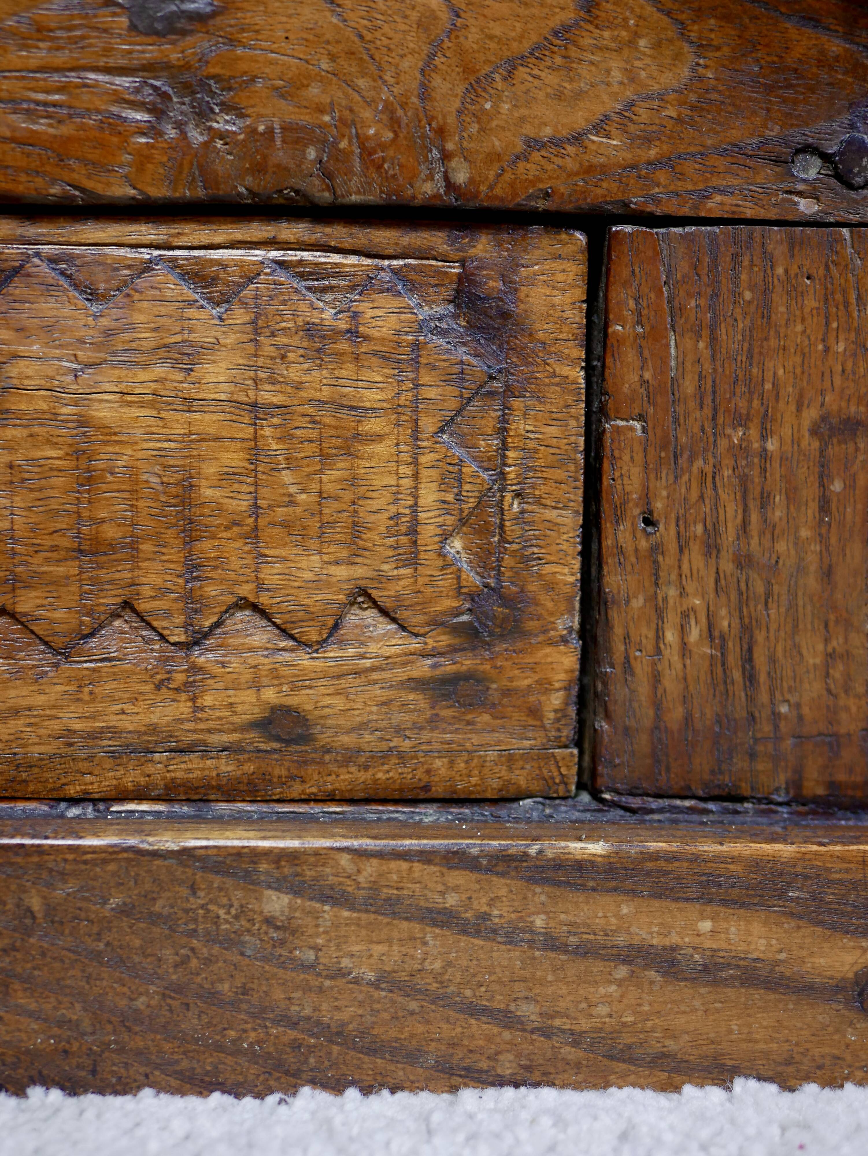Antique carved wooden cabinet