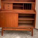 Danish library and its teak secretary 1960 by Johannes Sorth