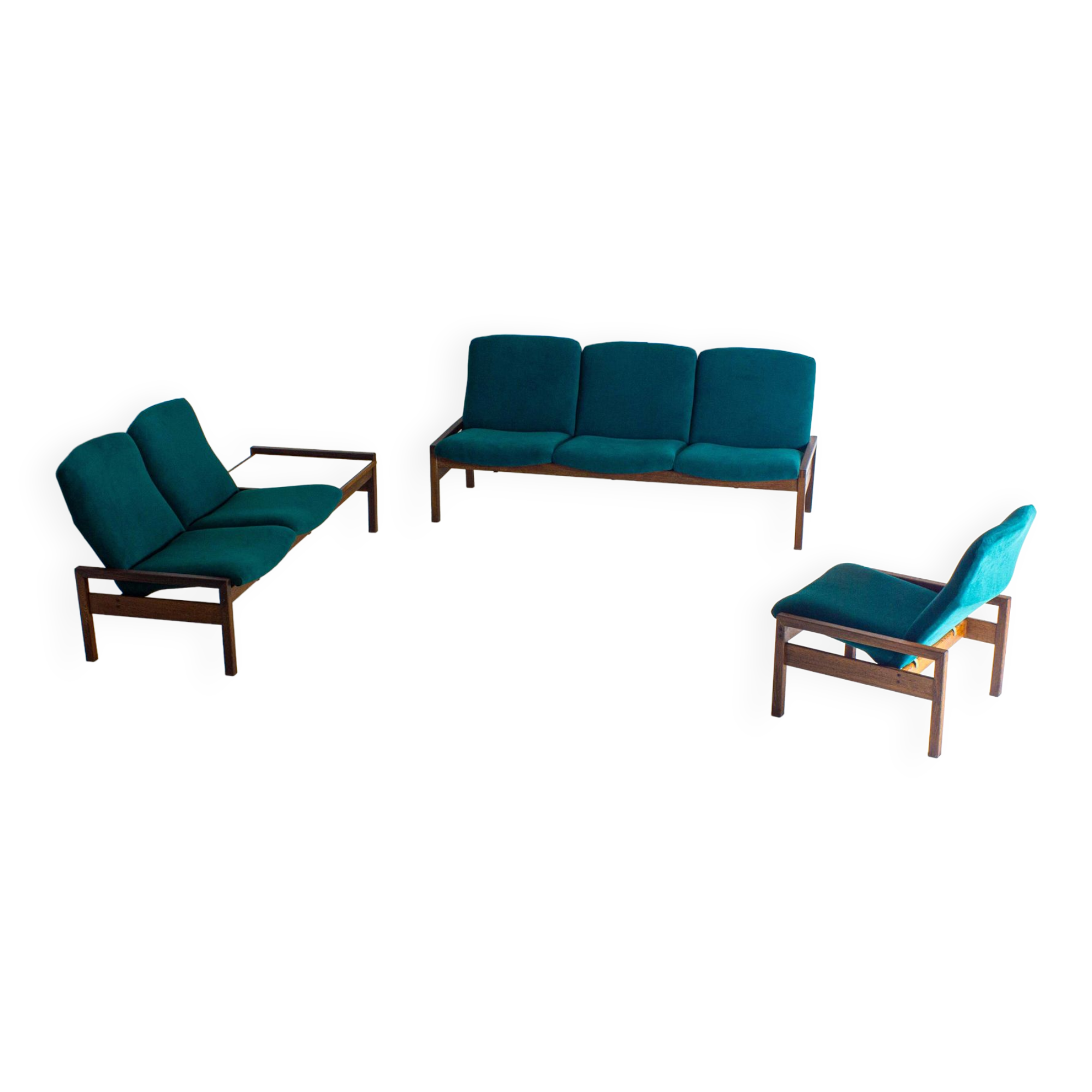 Rare mid-century sitting corner by Georges van Rijck, 1960s Belgium