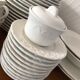 Dish set 60 pieces in white earthenware Italy Quadrifoglio