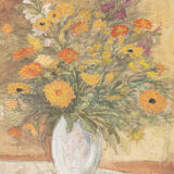 Art Déco Flowers, Aquarelle on thick Paper, 64 x 74 cm