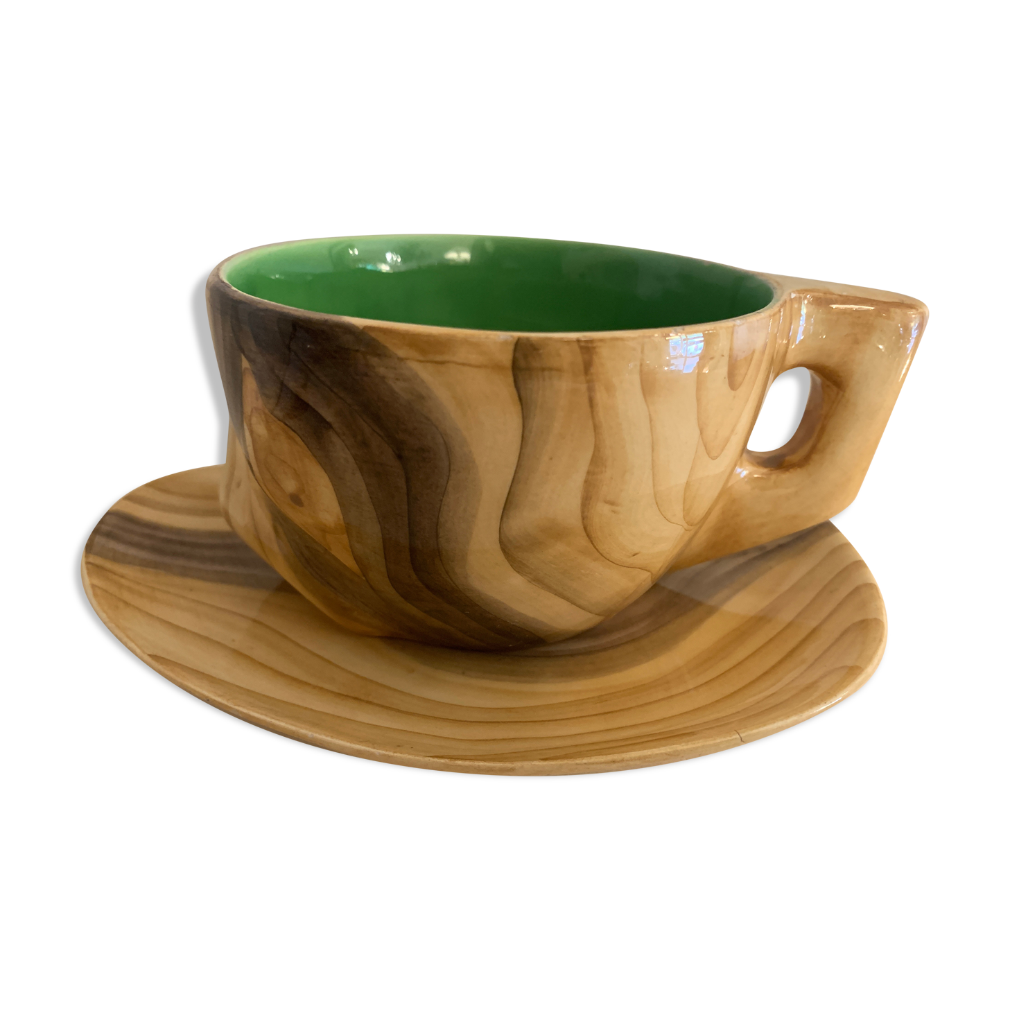 Cup and under cup in the taste of Grandjean Jourdan, height 8 cm