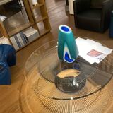 Table "PLATNER" design Warren Platner 1962 structure bronze / plateau verre
