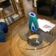 Table "PLATNER" design Warren Platner 1962 structure bronze / plateau verre