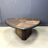 Paul Kingma attributed triangular coffee table, 1980s