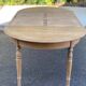 Louis Philippe 19th century extendable round table renovated in solid oak 200cm