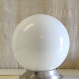 Ceiling light or table lamp with opaline globe, diameter 20cm - mid-20th century.