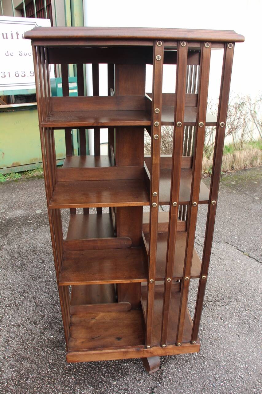 Rotating library signed "G.borgeaud Paris"