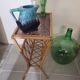 Rattan glass magazine holder