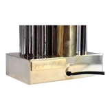 Pair of Brass & Metal Sculptural Lamps by Georges Mathias, Belgium 1970s