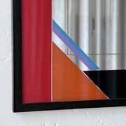 Decorative Art Mirror by Italian artist Eugenio Carmi , Memphis Style , Fun !