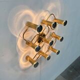 Vintage German wall lamp Hollywood Regency by Gaetano Sciolari for Leola, 1970s.