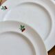 6 vintage flat plates porcelain Table et Couleurs model Raspberries
