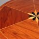 Italian mid-century dining table with stunning inlay star