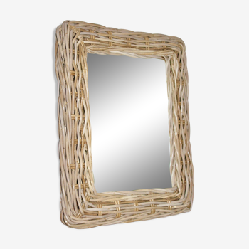 miroir rotin bambou 52 cm x 42 cm