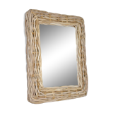52 cm x 42 cm bamboo rattan mirror