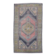 Tapis en laine turc Oushak vintage fait main rose 125x210