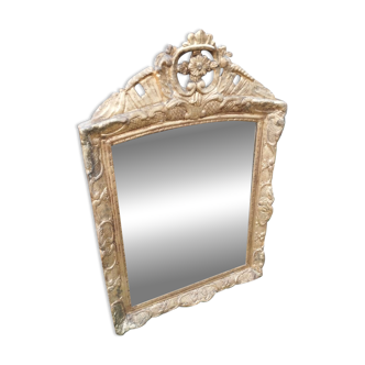 Miroir ancien en bois doré style louis xvi