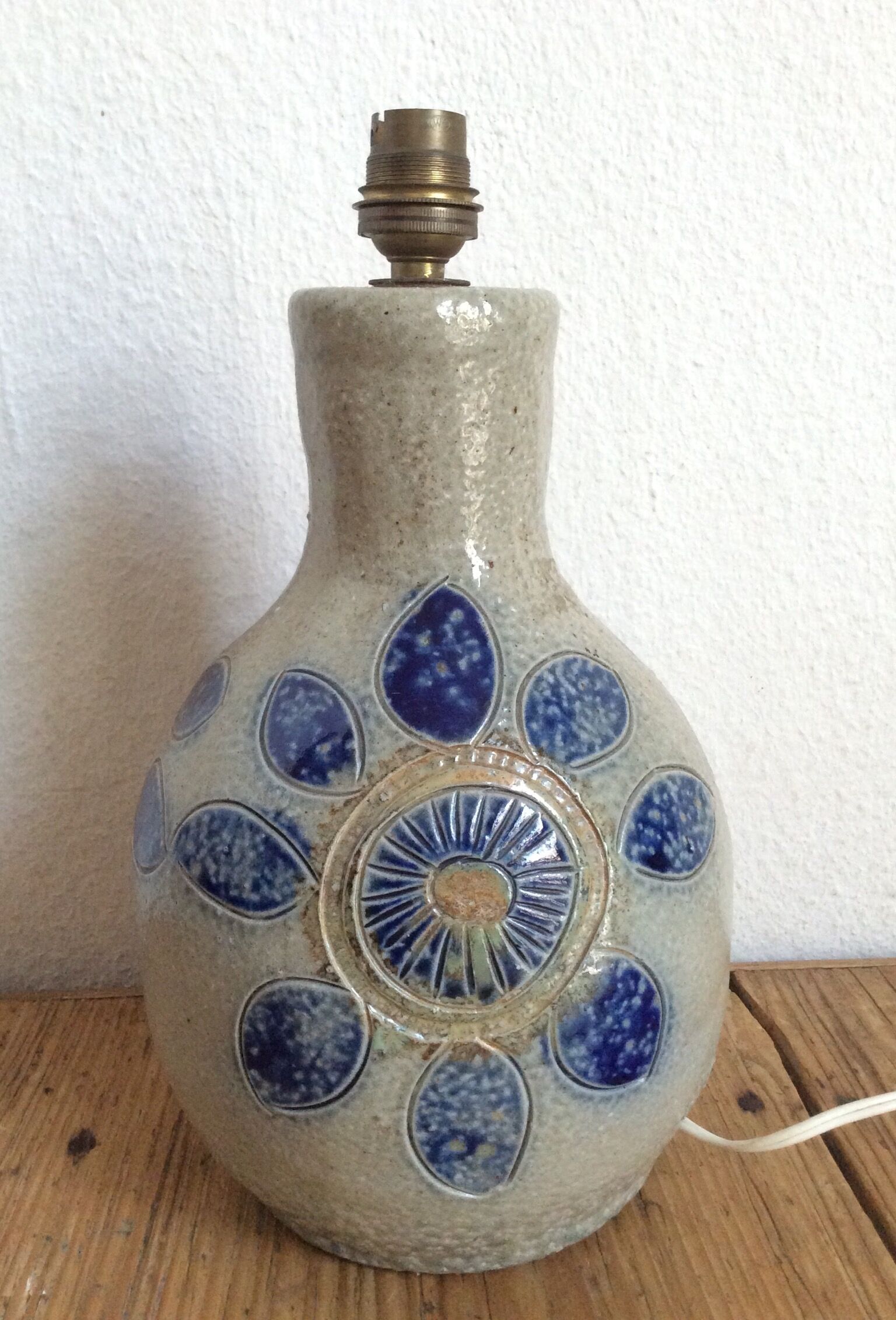 Ceramic lamp foot by Jean Claude Monange, 60s/70s