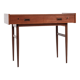 Midcentury danish compact desk with 2 drawers in teak 1960s