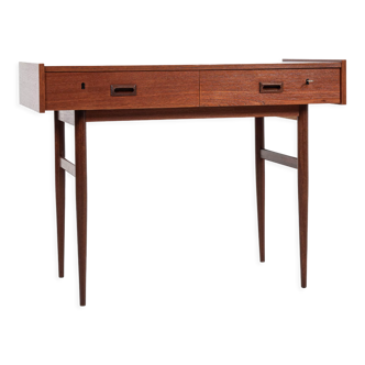 Midcentury danish compact desk with 2 drawers in teak 1960s