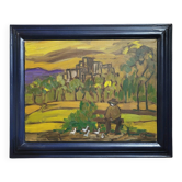 Tableau Oil on canvas Expressionism Catherine Jones-Davies "Pigeon"