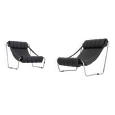 Chauffeuses vintage en chrome par Corsini & Wiskemann pour Cinova, années 1970