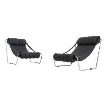 Chauffeuses vintage en chrome par Corsini & Wiskemann pour Cinova, années 1970