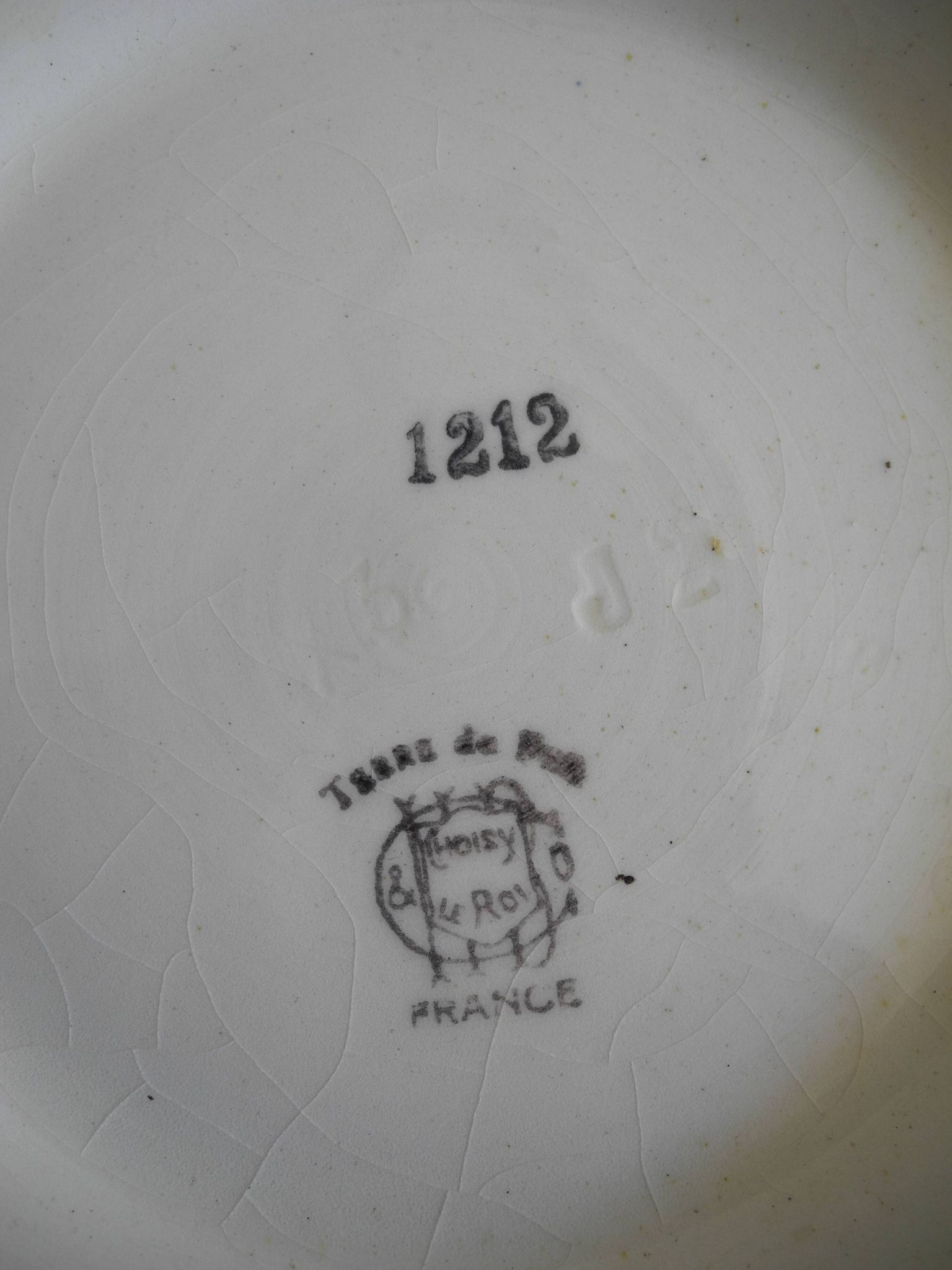 old vegetable soup tureen Terre Fer Choisy Roi antique French dish