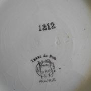 old vegetable soup tureen Terre Fer Choisy Roi antique French dish