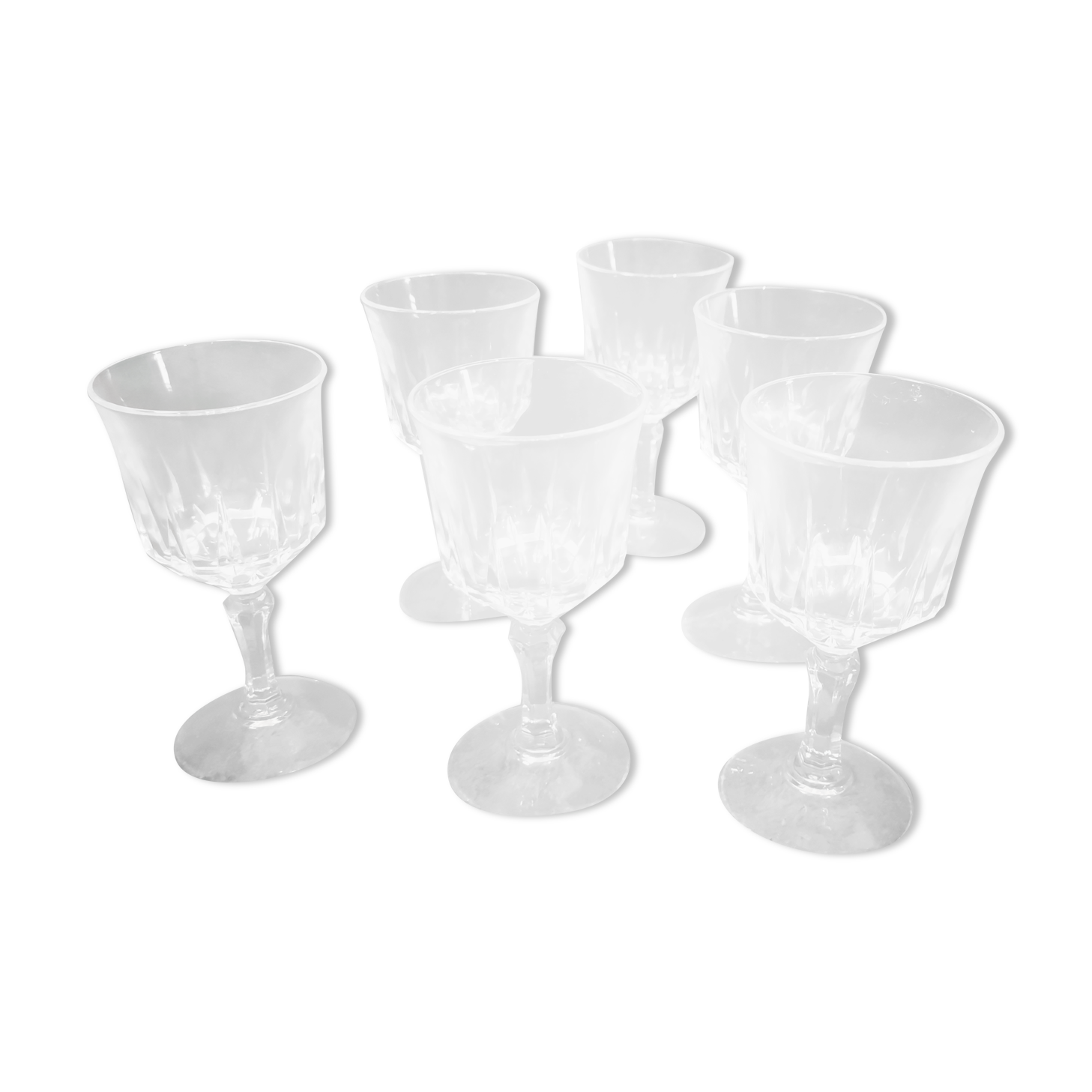 6 Arch crystal stemmed glasses