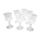 6 verres à pied en cristal d'Arques