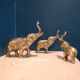 Trio d'éléphants en laiton