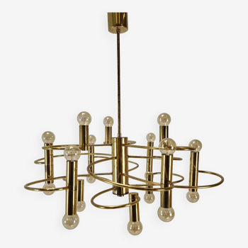 Mid Century Chandelier Designed by Sciolari, 1970's (2 available)