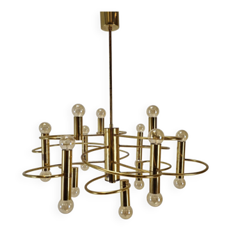 Mid Century Chandelier Designed by Sciolari, 1970's (2 available)