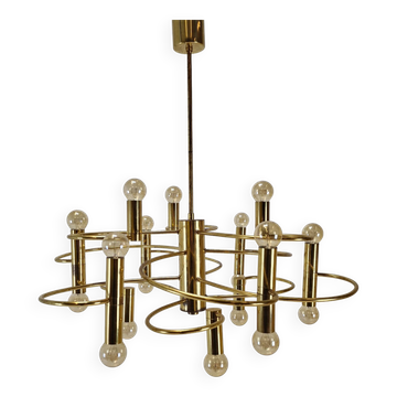 Mid Century Chandelier Designed by Sciolari, 1970's (2 available)