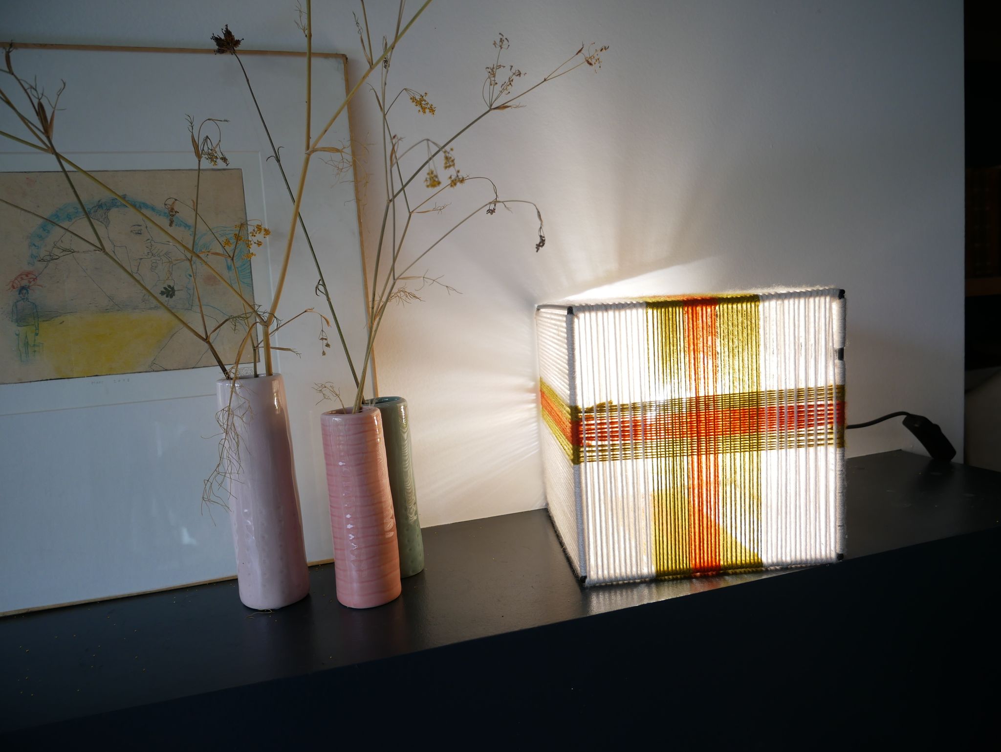 Kara table lamp woven