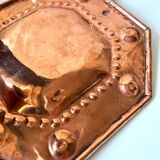 Scandinavian Antique Wall Candle Holder Sconce in Copper