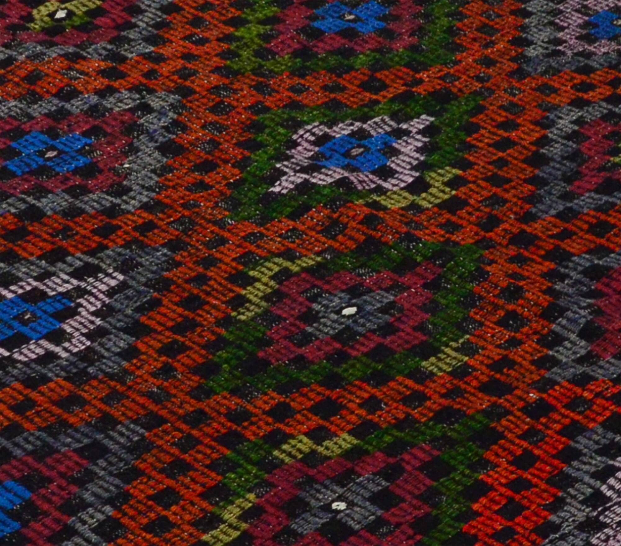 Turkish Kilim Yoruk Vintage 218x283 cm Geometric Multicoloured