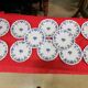 12 dessert plates decorated rouen - longchamp