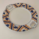 Moulin des Loups openwork dish, "Canada" model – blue and orange Imari decoration