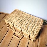 Wicker suitcase 70s
