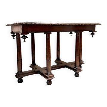 TABLE RENAISSANCE IN LORRAINE CROSS IN WALNUT 18TH CENTURY