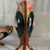 Ensemble barbotine jardinière et vases