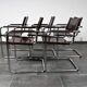 Set of 5 Cantilever MG5 chairs by Matteo Grassi in brown leather