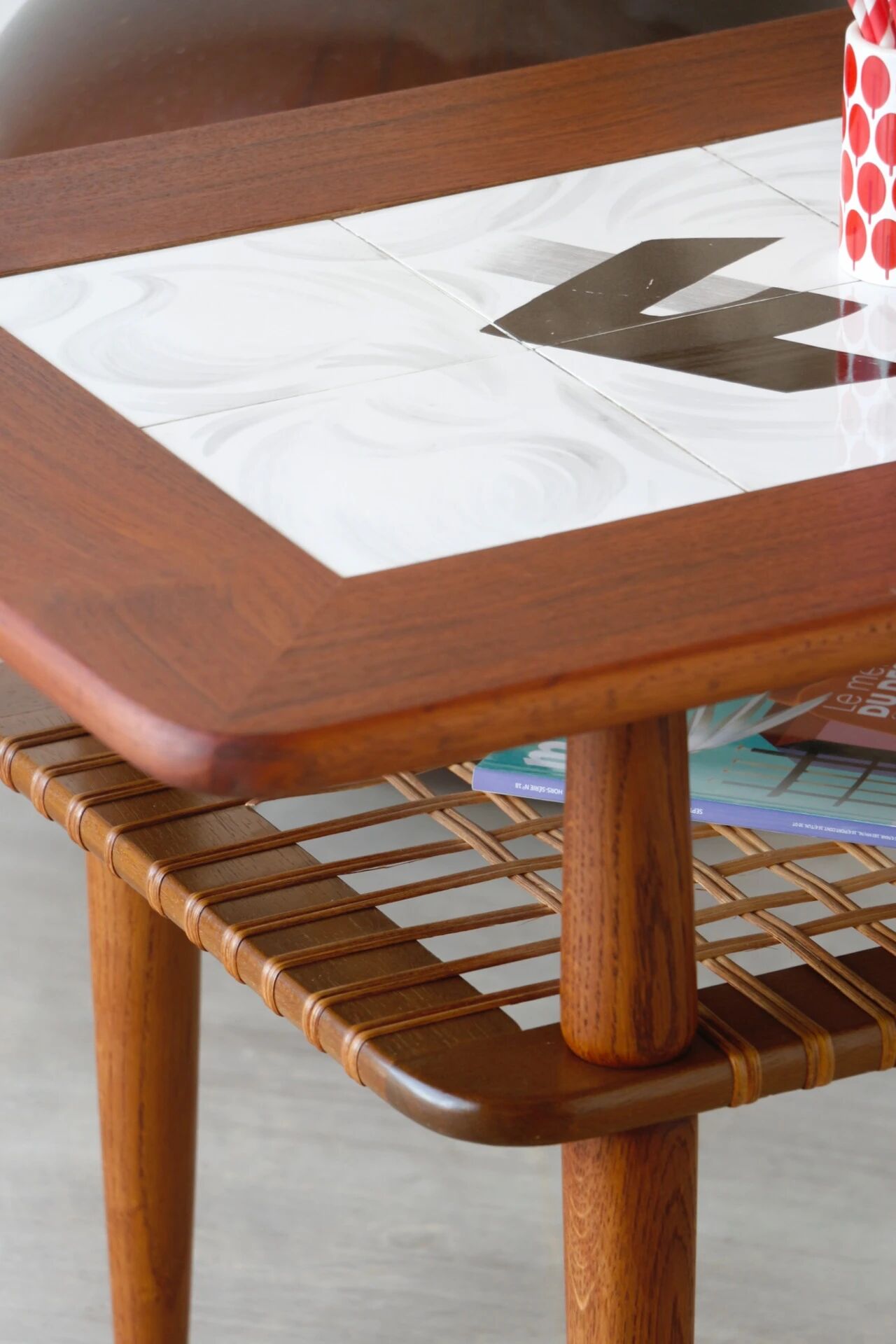 Vintage teak ceramic coffee table Gemina Møbler
