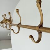 Coat rack in solid brass gilded 50s