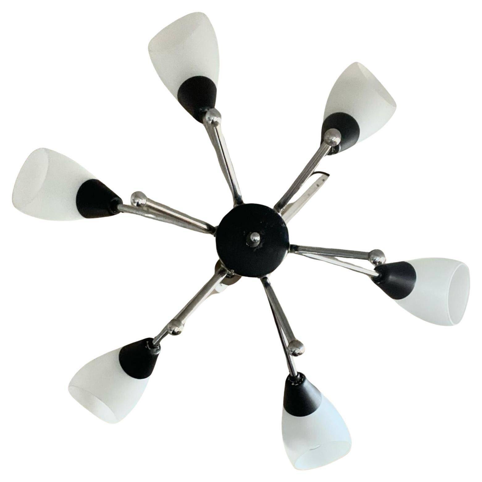 Vintage Sputnik chandelier, Attributed to Stilnovo, Italy 1960 's