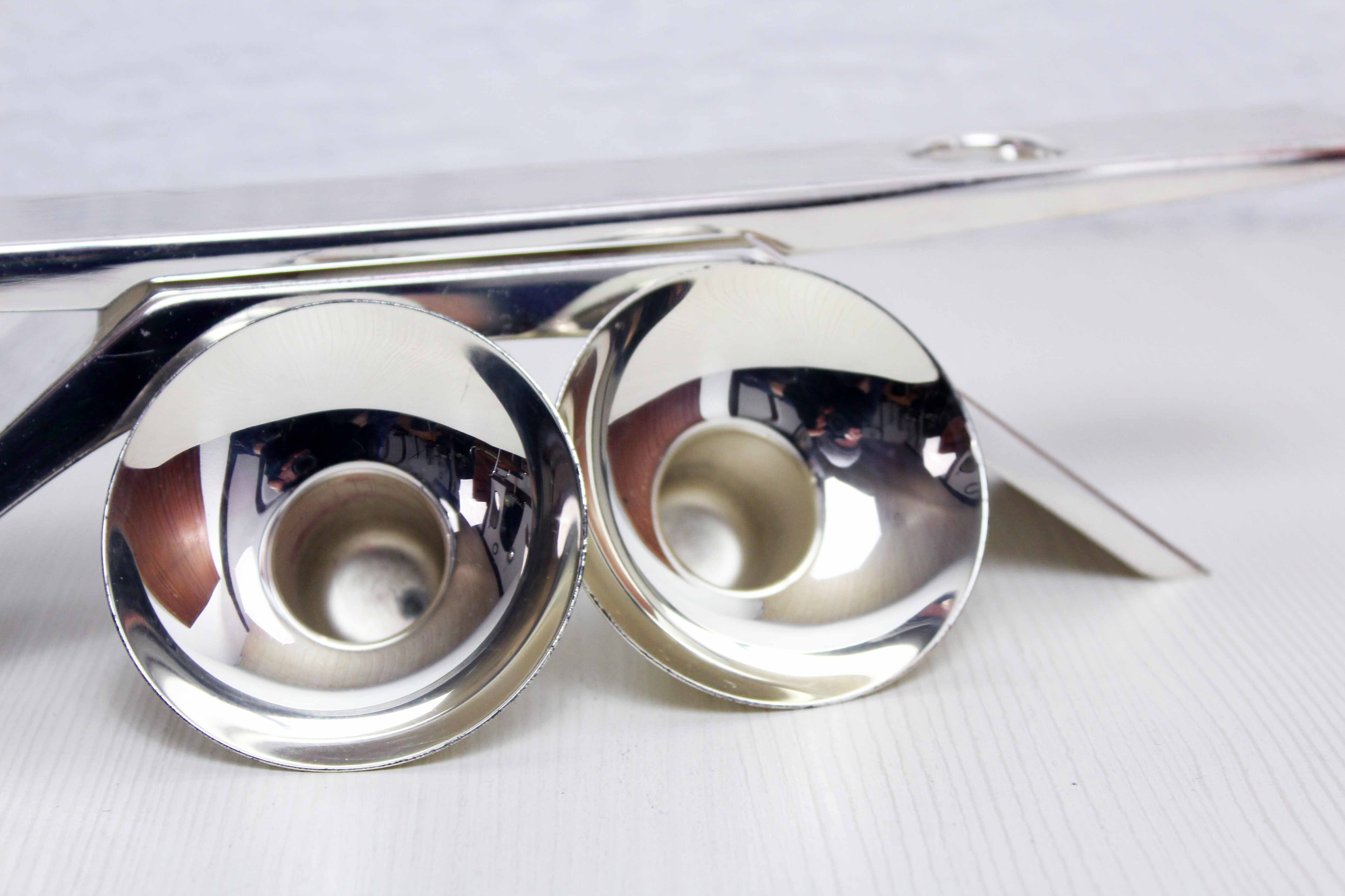 Silver metal wmf candle holder